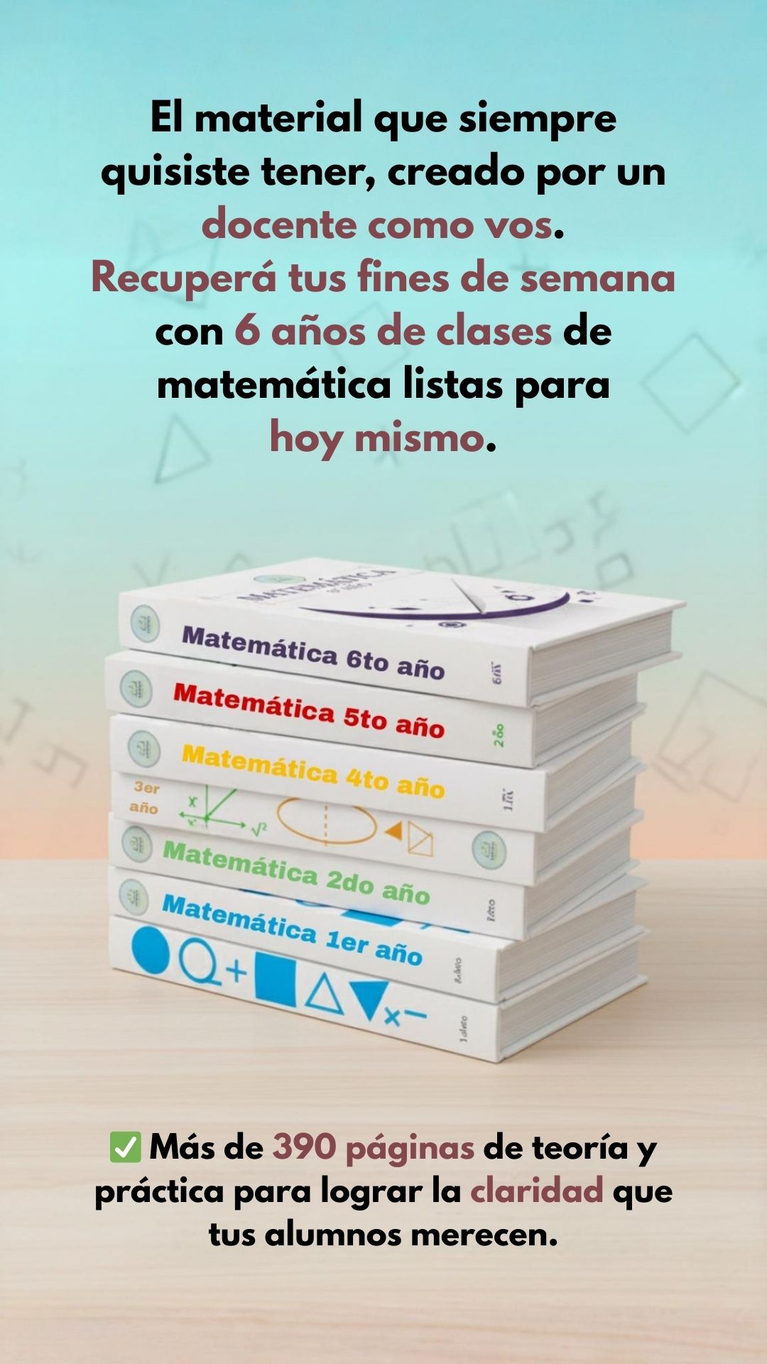 Mega pack de matematicas 6 cuadernillos